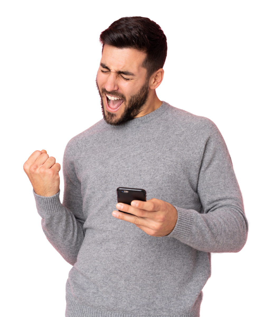 A MaliSwap customer using the app on his phone